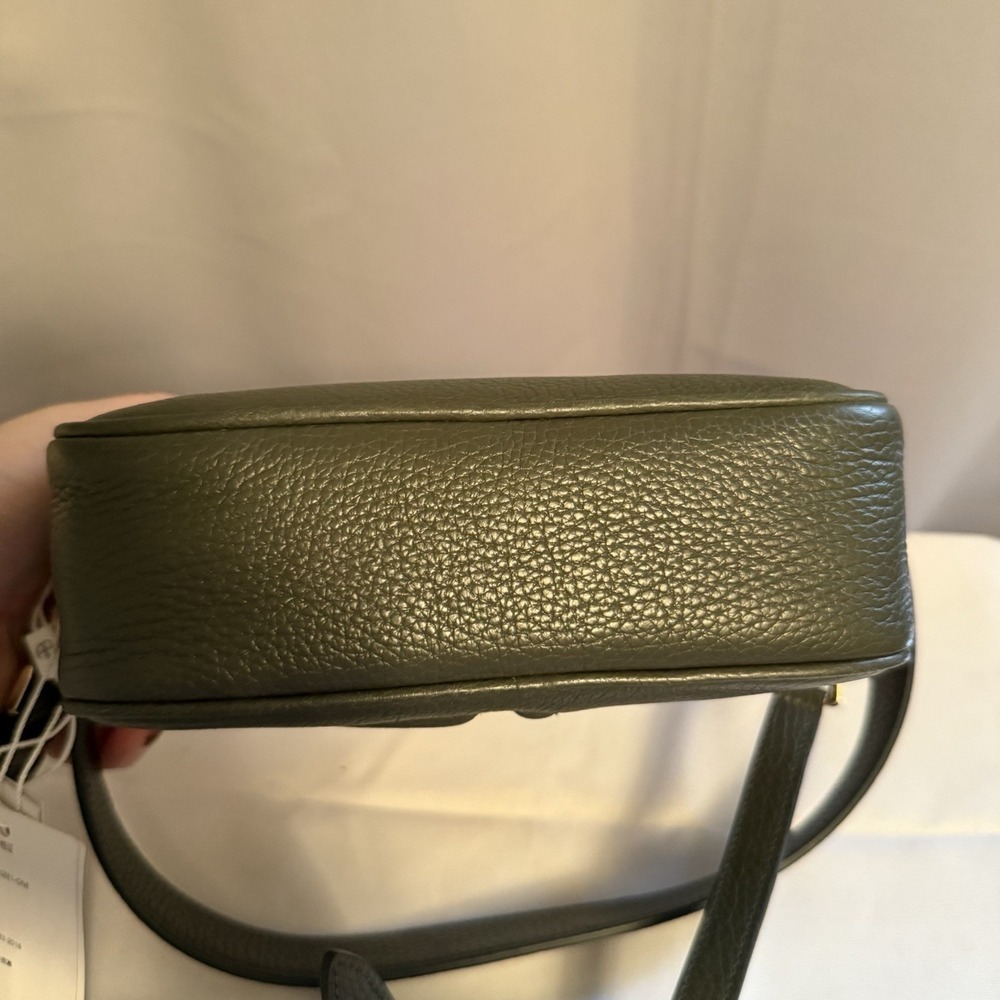 Anine Bing Lili Crossbody Shoulder Bag Green Pebbled Leather Handbag NWT - Picture 6 of 16